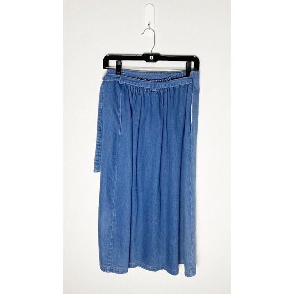 The Fifth Label Women's Infinity Skirt Classic Blue Denim Wrap Waist Stretch NWT - Picture 3 of 11